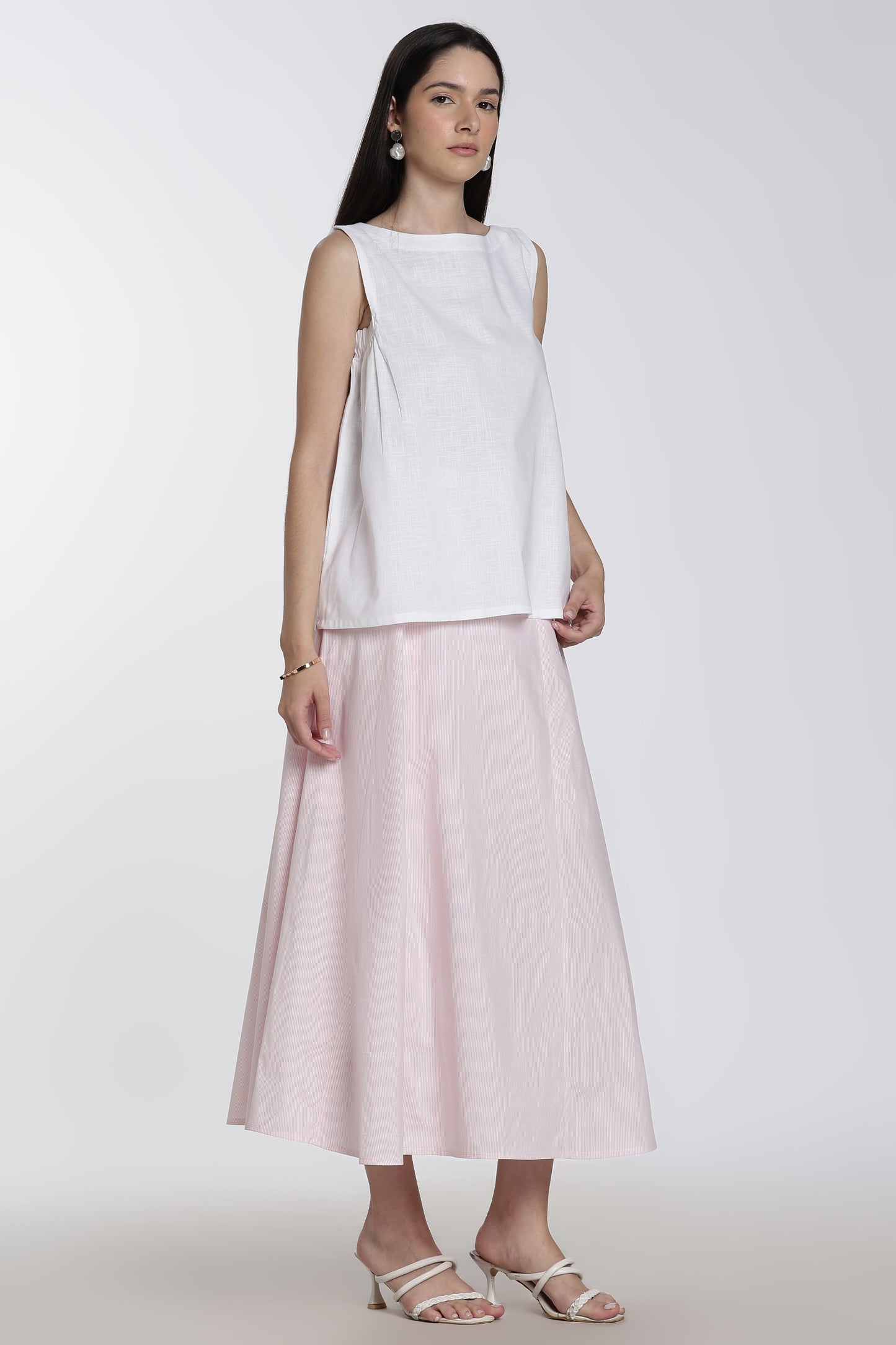 Cotton Skirt and Top Set