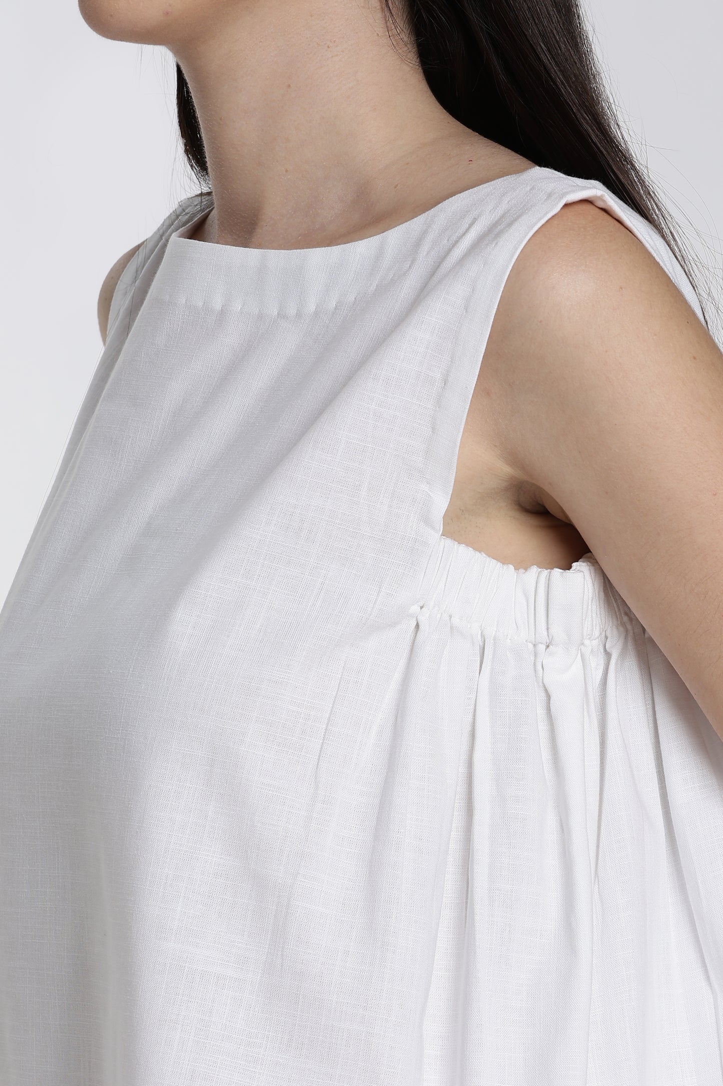 White Boat-Neck Top